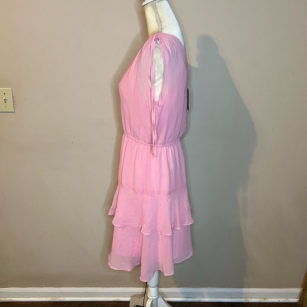💃🏻Sam Edelman Pink Tiered Ruffled Mini Dress - Picture 3 of 6
